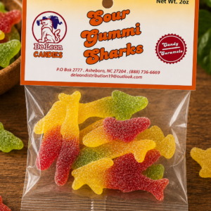 Sour gummy sharks