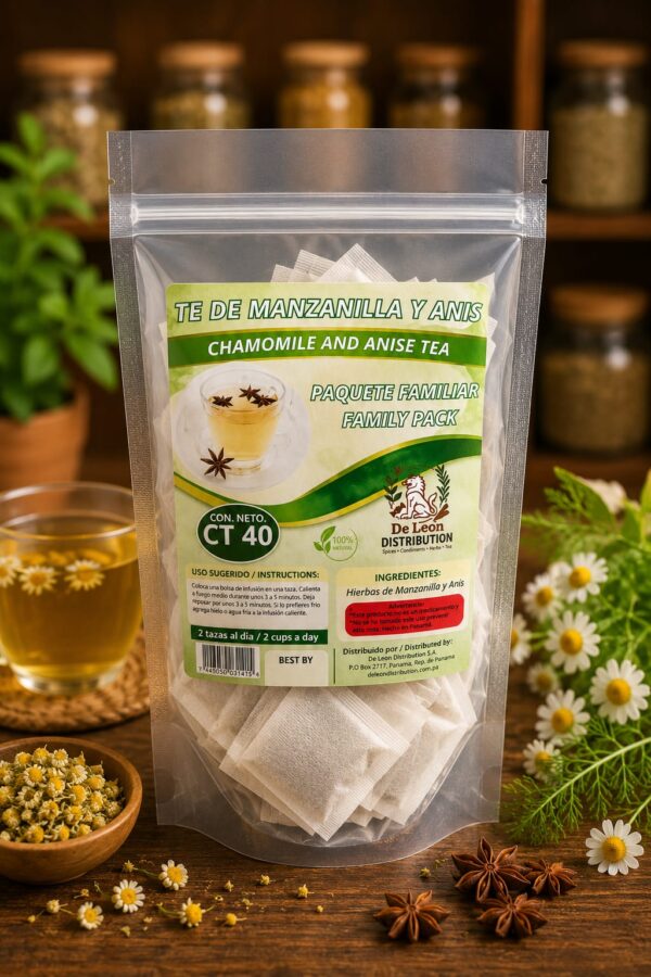 Té de manzanilla y anis